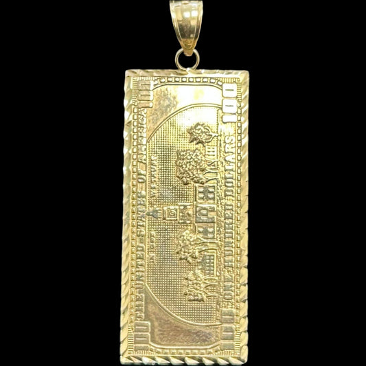 10K $100 Bill Pendant L