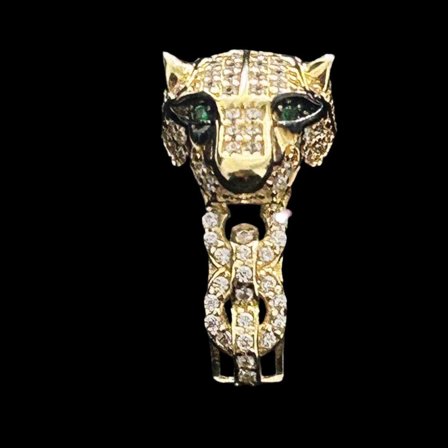 14k Jaguar Chain Ring CZ