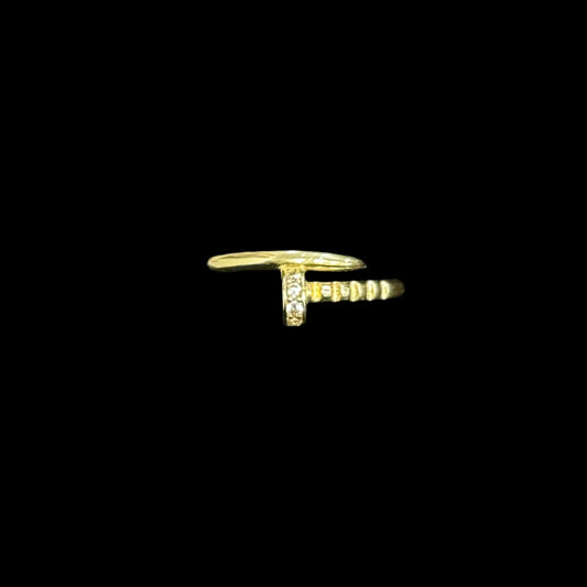 14K Small Nail Ring