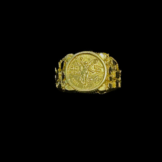 10K Nugget Centenario ring