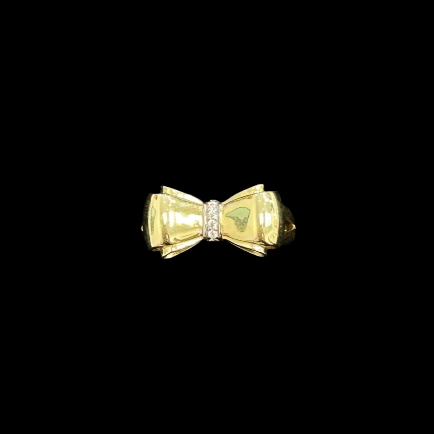 14K Bow Ring Cz