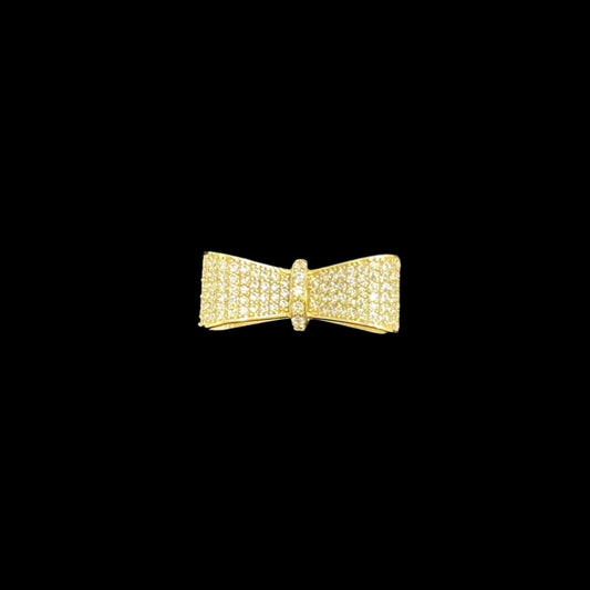 14K Bow Full Cz Ring