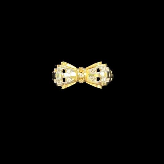 14K Bow Cz Ring