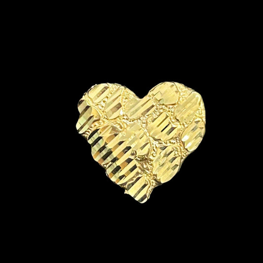 10K Heart Nugget Ring XL