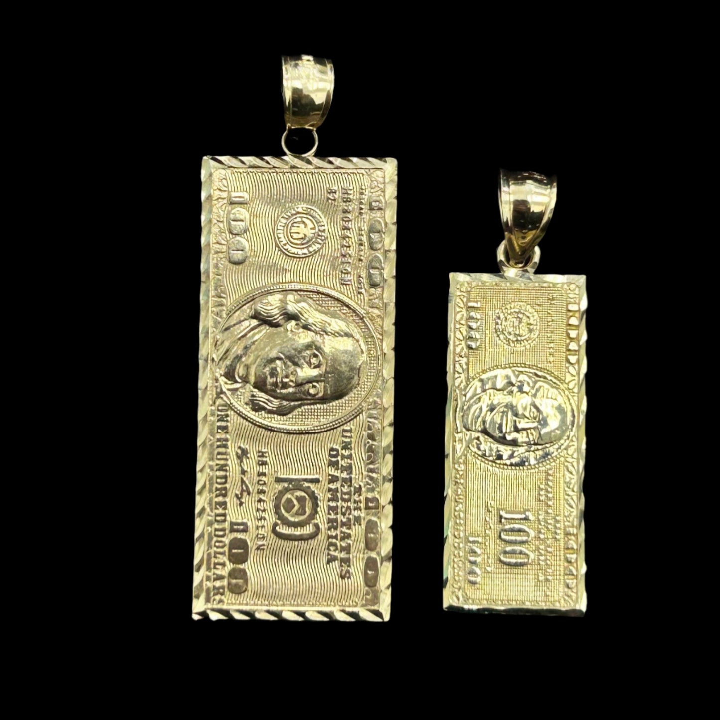 10K $100 Bill Pendant L
