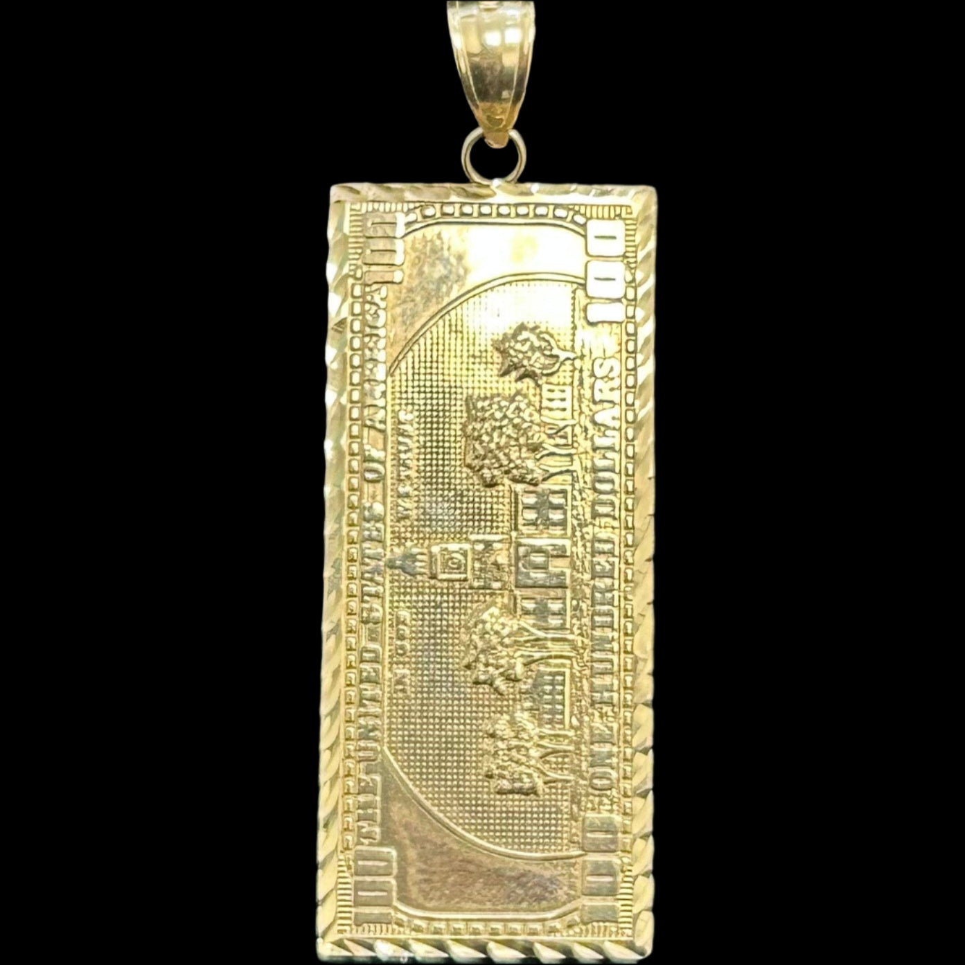 10K $100 Bill Pendant L