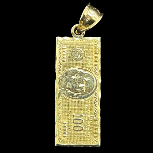 10K $100 Bill Pendant L