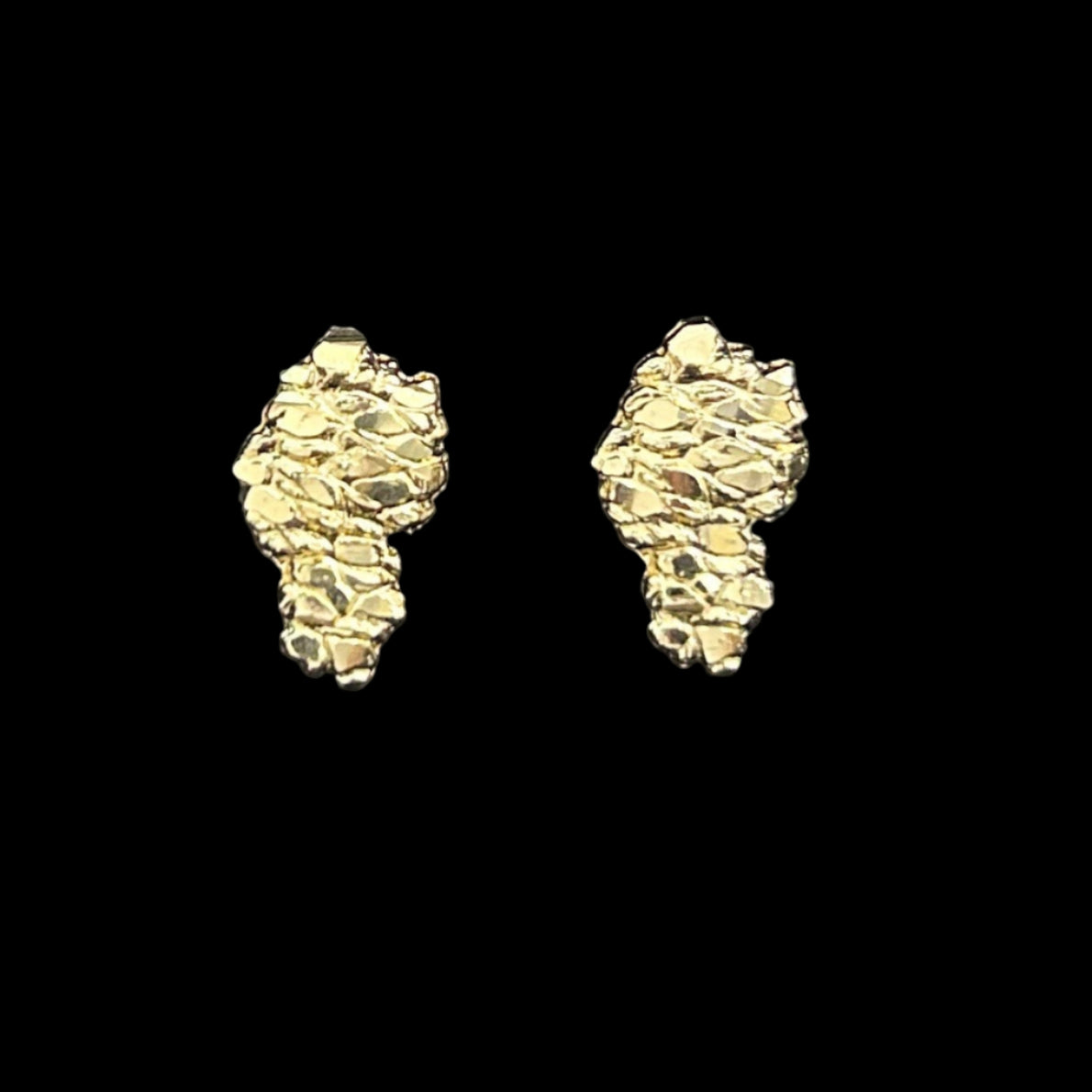 10K Nugget Style Earrings L