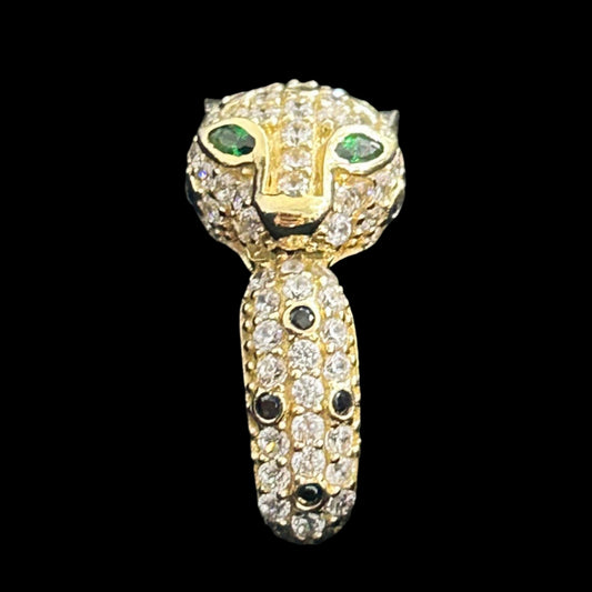 14k Jaguar Ring cz