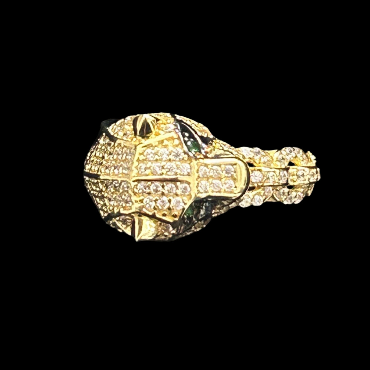 14k Jaguar Chain Ring CZ