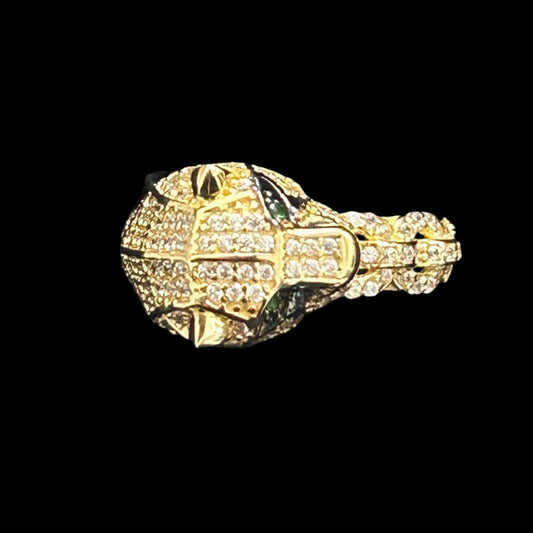14k Jaguar Chain Ring CZ