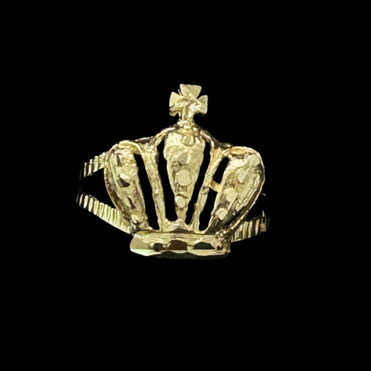 10K Nugget Crown Ring